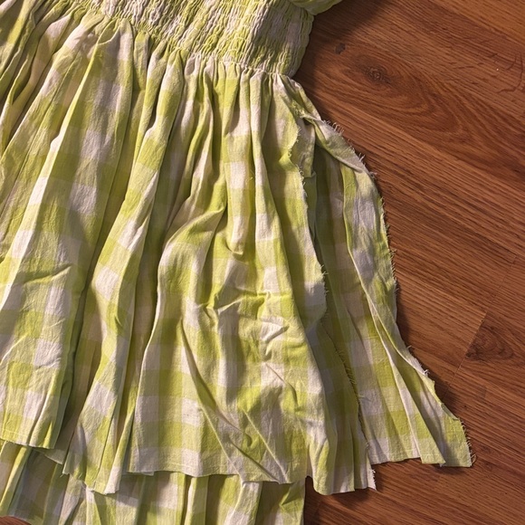NWT Rujuta Sheth Anthropologie Green Gingham Dress - Picture 4 of 11